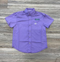 Boys Panhandle Short Sleeve Solid Poplin  Purple shirt | PBB3S03201