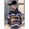 Boys Cinch Blue & Rust Aztec Pullover (MWK7590005)