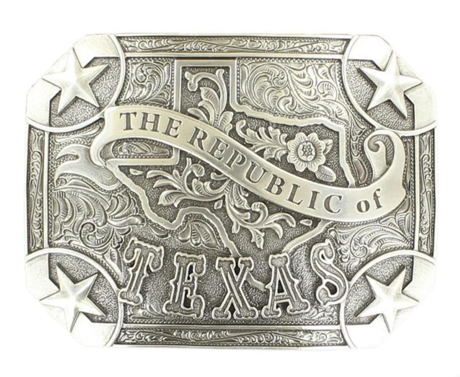 M&F Western Republic of Texas Buckle with Stars by NRS Style |37983