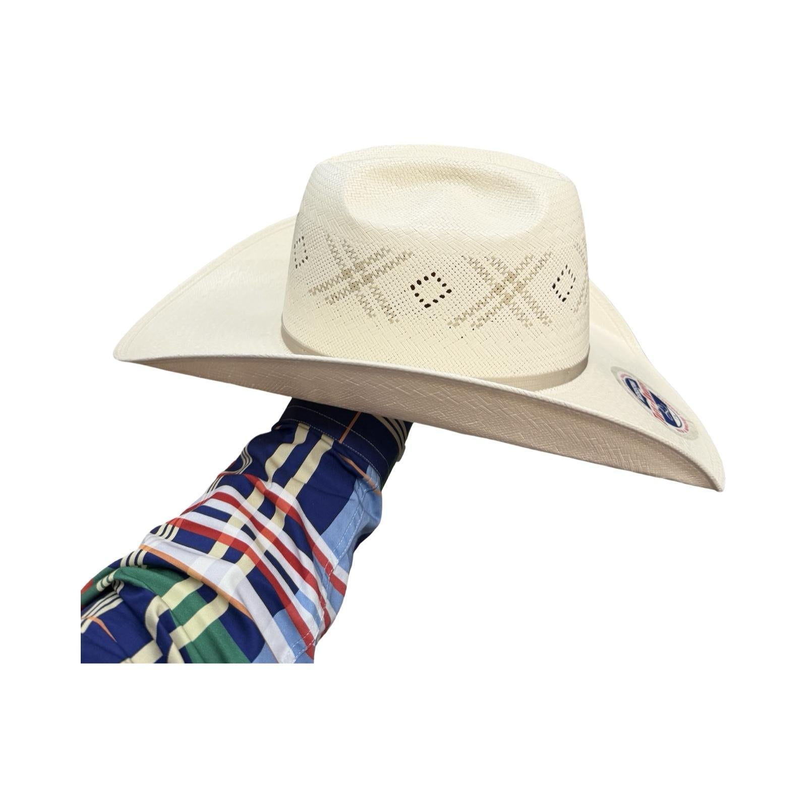 RESISTOL MARTEL : OPEN CROWN STRAW HAT 4 1/4 INCH BRIM