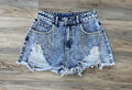Nikii light wash shorts