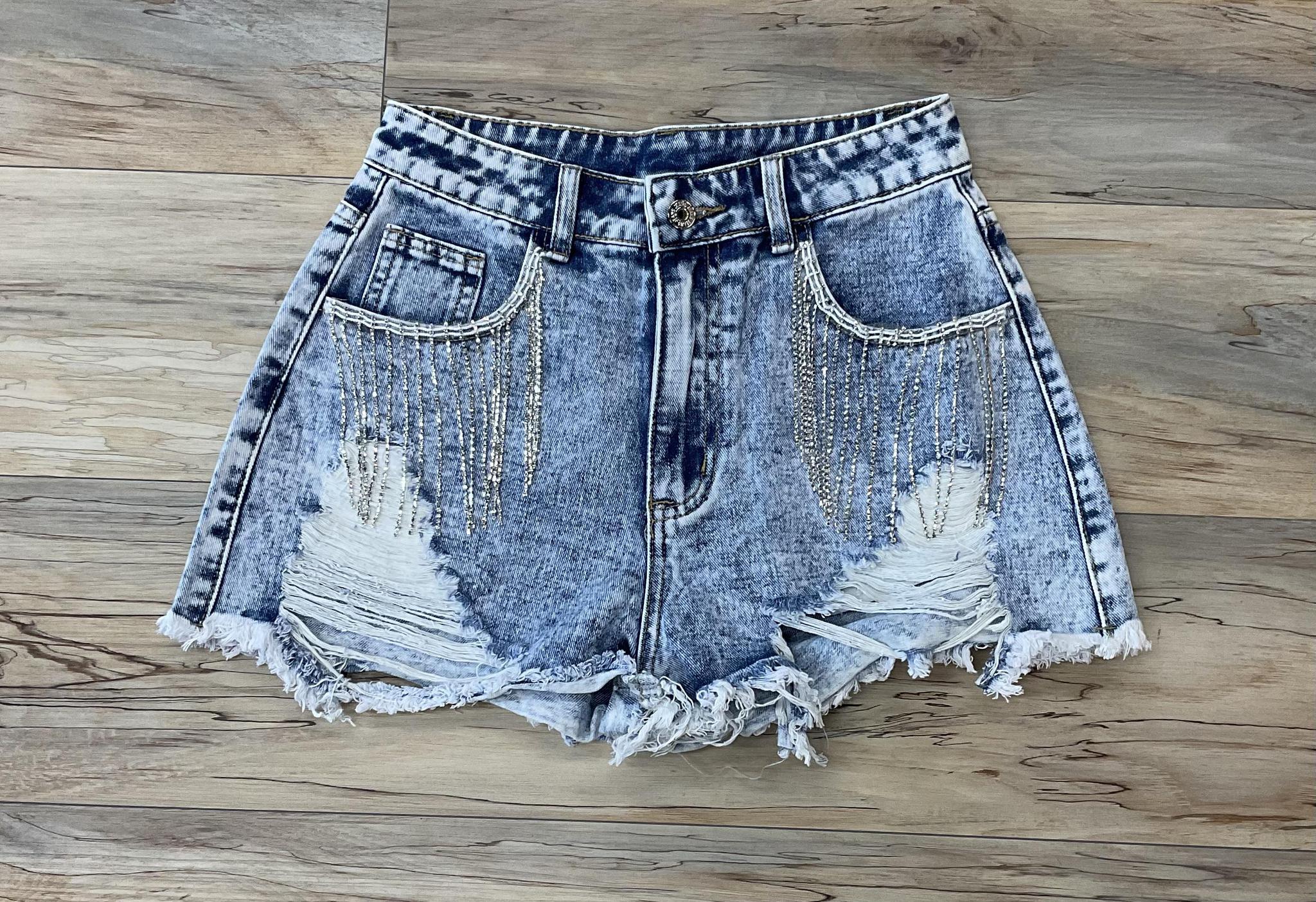 Nikii light wash shorts