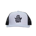You Ain't No Cowboy Silhouette on Silver and Black Mesh cap
