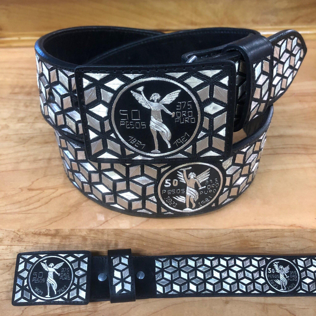 CINTO DE PLATA ORIGNAL ECHO A MANO [ HANDMADE SILVER BELTS ] ''EL CENTENARIO''