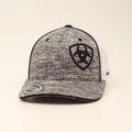 ARIAT YOUTH SB HEATHR OFFSET LARGE LOGO BLACK
