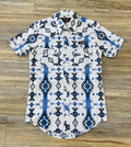 Mens Rock & Roll RRD short sleeve 2pkt aztec snap shirt | BMN3SO3930