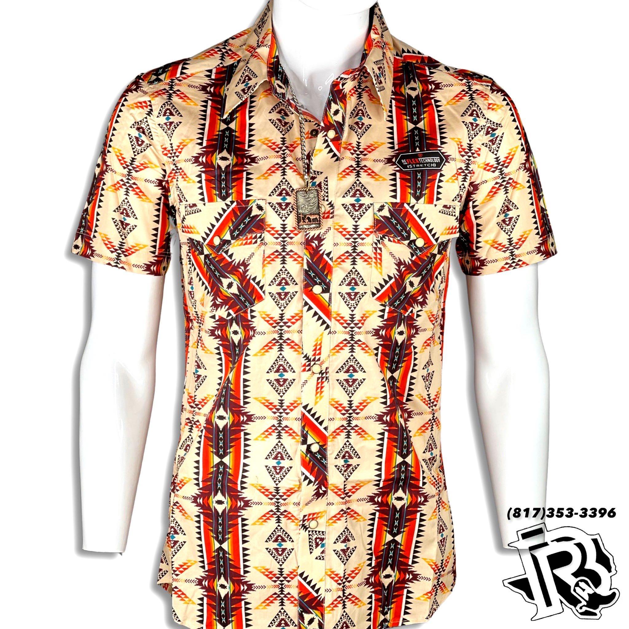 “ LEO “ | MENS ROCK AND ROLL SS SNAP RUST (B1S3304)