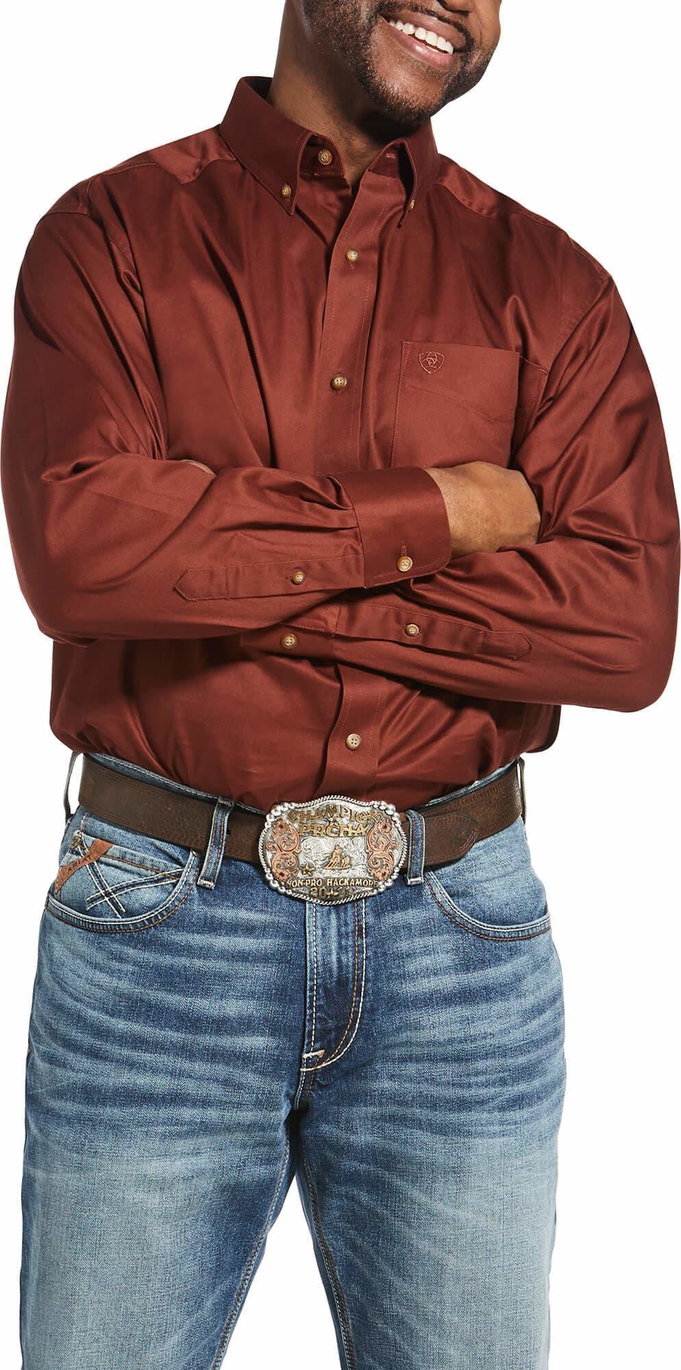 ARIAT MEN SHIRT | CINNAMON LONG SLEEVE  10032946