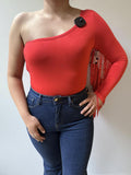 Red Fringe Bodysuit