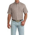 CINCH MEN'S BROWN PRINTED ARENAFLEX SHORT SLEEVE SHIRT |MTW1725006