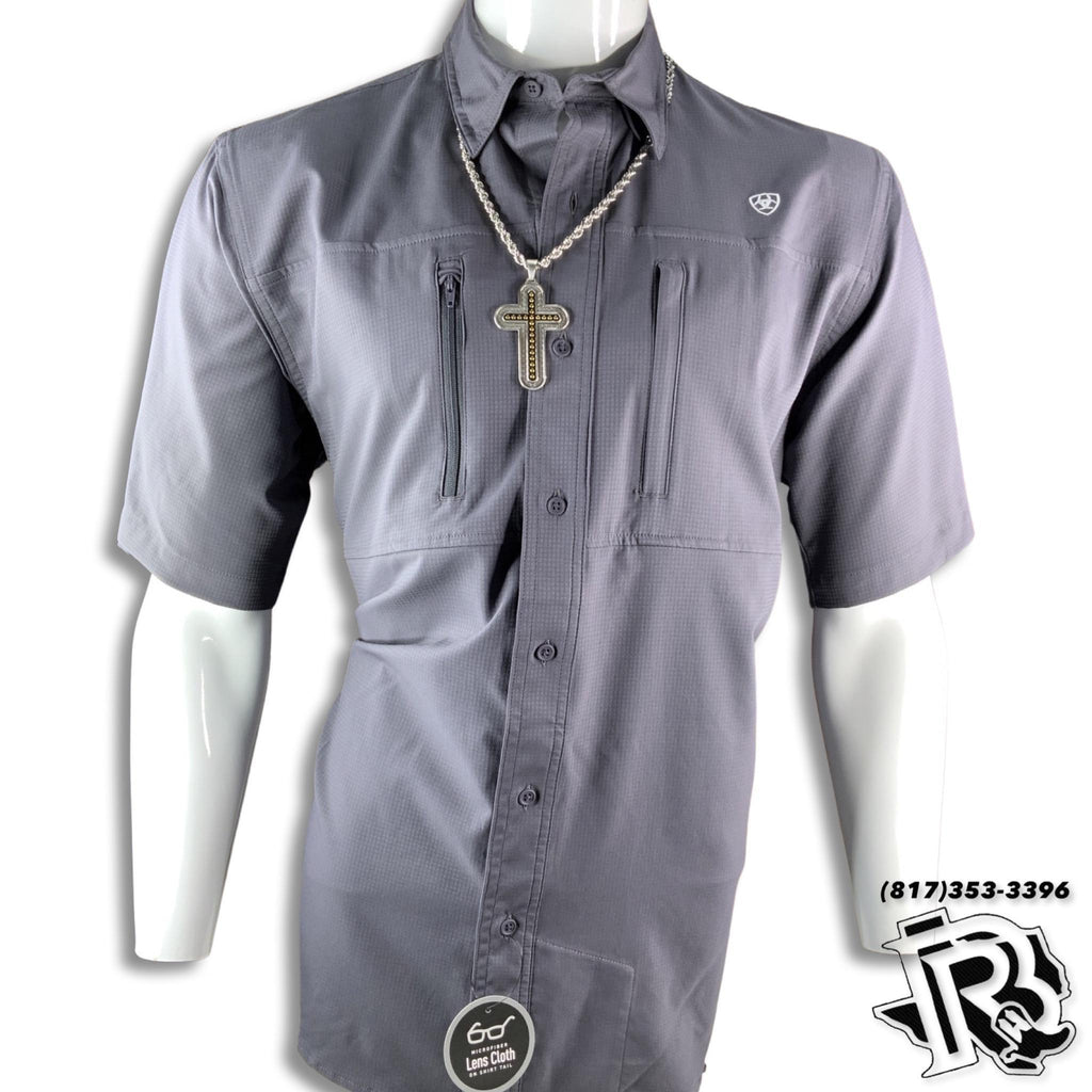 “William” | MEN'S ARIAT CHARCOAL VENTTEK CLASSIC FIT SHIRT 10034961