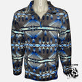 Men’s Aztec printed fleece charcoal pullover rock & roll | DM91C01823