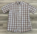 ARIAT MEN’S PRO SERIES PASCAL MAROON BANNER PLAID SHORT SLEEVE SHIRT | 10071616