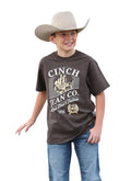 Cinch Boy's Brown Short Sleeve T-Shirt Tee - MTT7670119