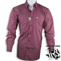 ARIAT SHIRT |Bourgogne LONG SLEEVE MEN SHIRT