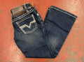 BOYS TWO TONE V EMB DARK VINTAGE JEANS ROCK & ROLL |RRBD0BR0LL