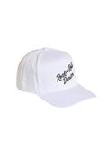 WHITE ROCK AND ROLL DENIM SCRIPT CAP | BU40X08823