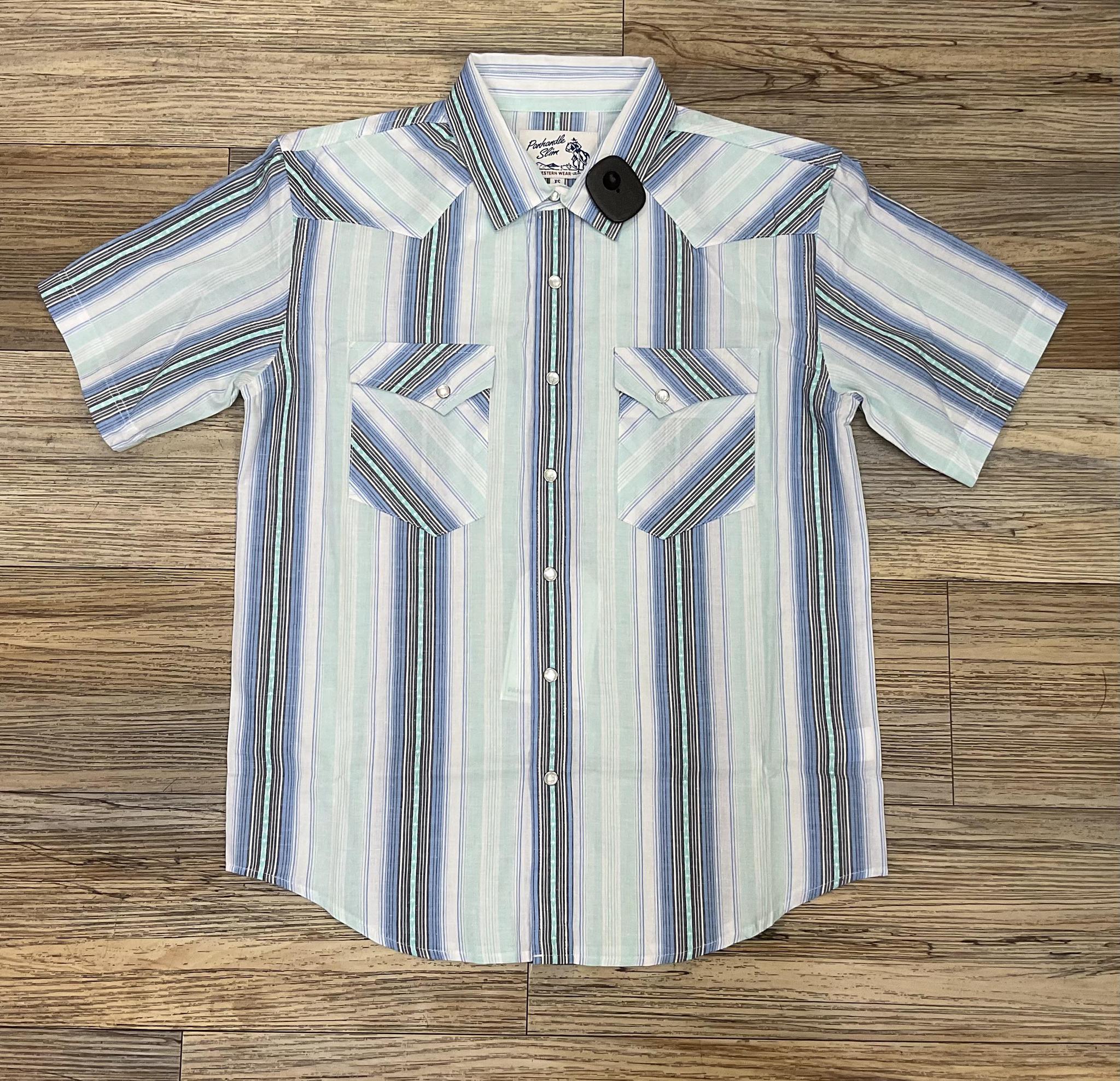 MEN’S ROCK & ROLL SKY BLUE SHORT SLEEVE SHIRT |PMN3S06568