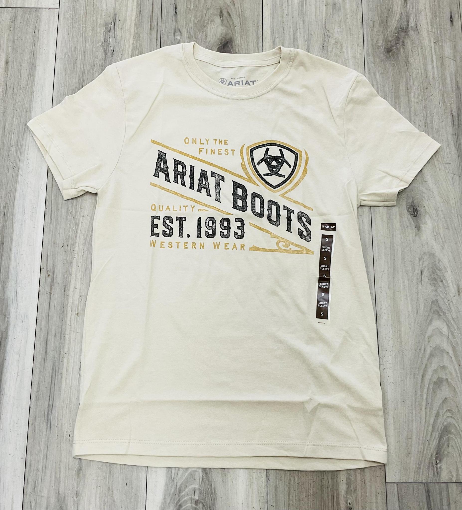 ARIAT MEN’S WEAL FLAGREE NATURAL T-SHIRT | 10079267