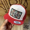 “ Anthony “ | WESTERN CAP BY BR AZTEC RED/WHITE/RED