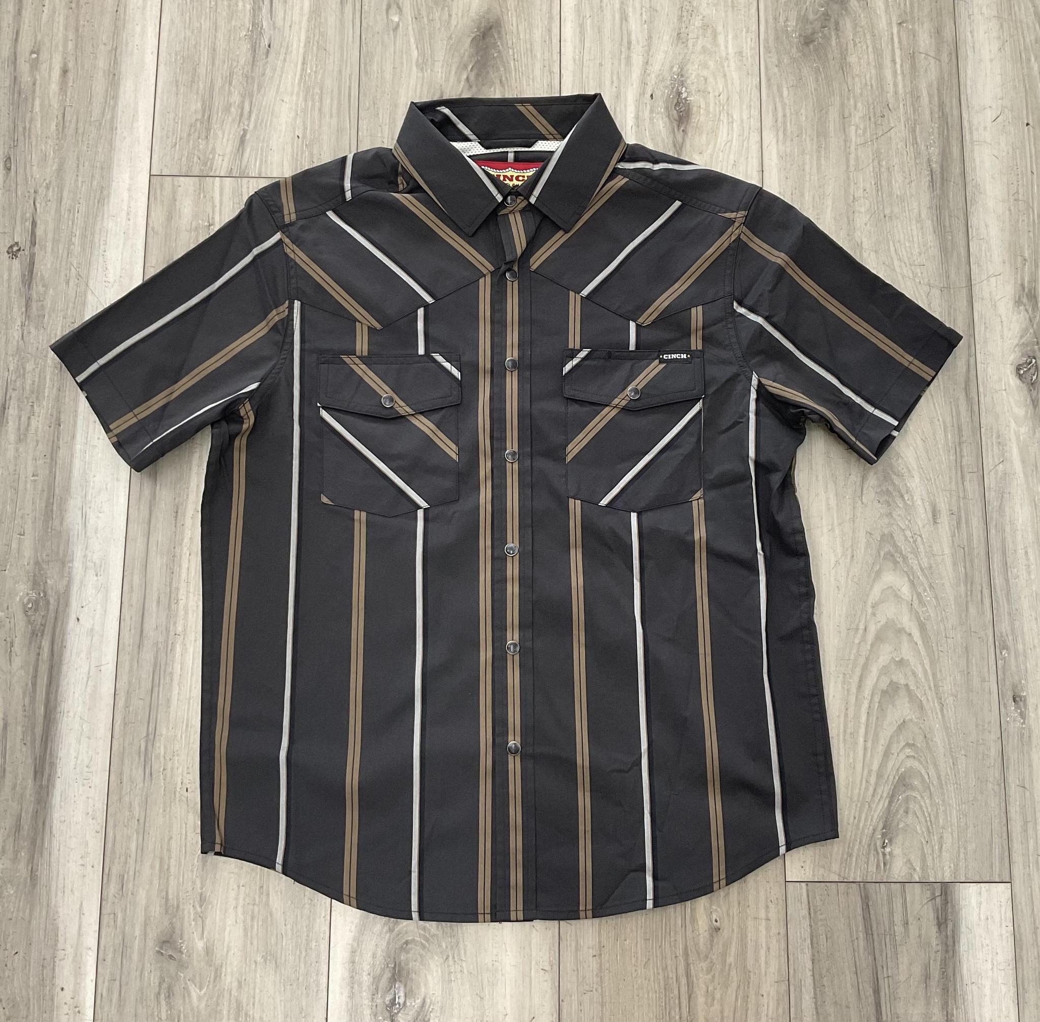 CINCH MEN’S CAMP BLACK SHORT SLEEVE  SHIRT | MTW1402016