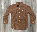 CINCH BOYS LONG SLEEVE BROWN SHIRT |MTW7060404