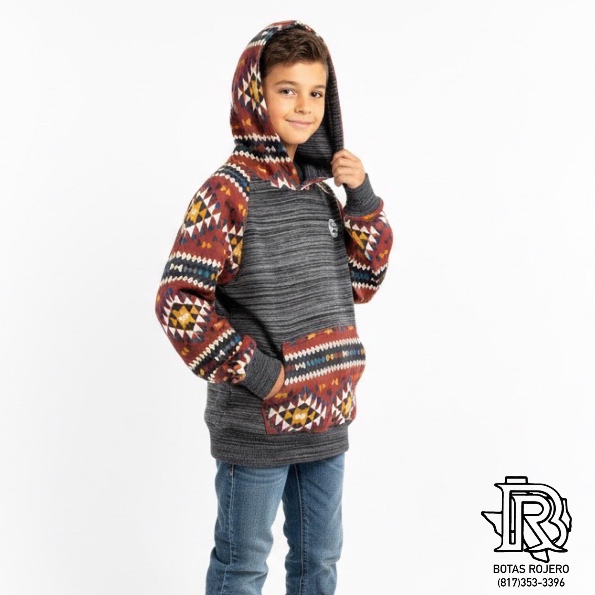 ‘’SUMMIT’’ HOOEY YOUTH LADIES CHARCOAL HOODY |HH1198CHRD-Y