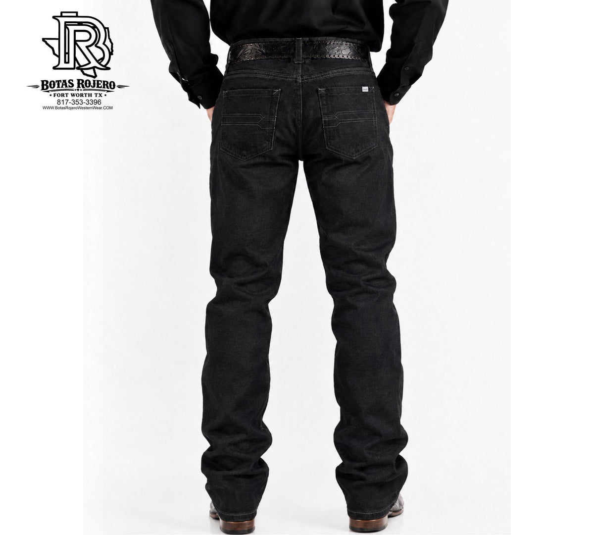 01 | IRON SPUR | STRAIGHT | BLACK | MEN WESTERN JEANS