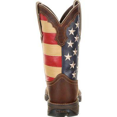 WORK BOOT (NO STEEL TOE) | DURANGO® WOMEN PATRIOTIC FLAG WORK BOOT  DRD0234