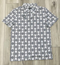 ROCK & ROLL MEN’S LIGHT GREY AZTEC PRINTED POLO |BM51T08724