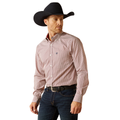 MENS ARIAT RED  IVEN FITTED LONG SLEEVE SHIRT | 10054043