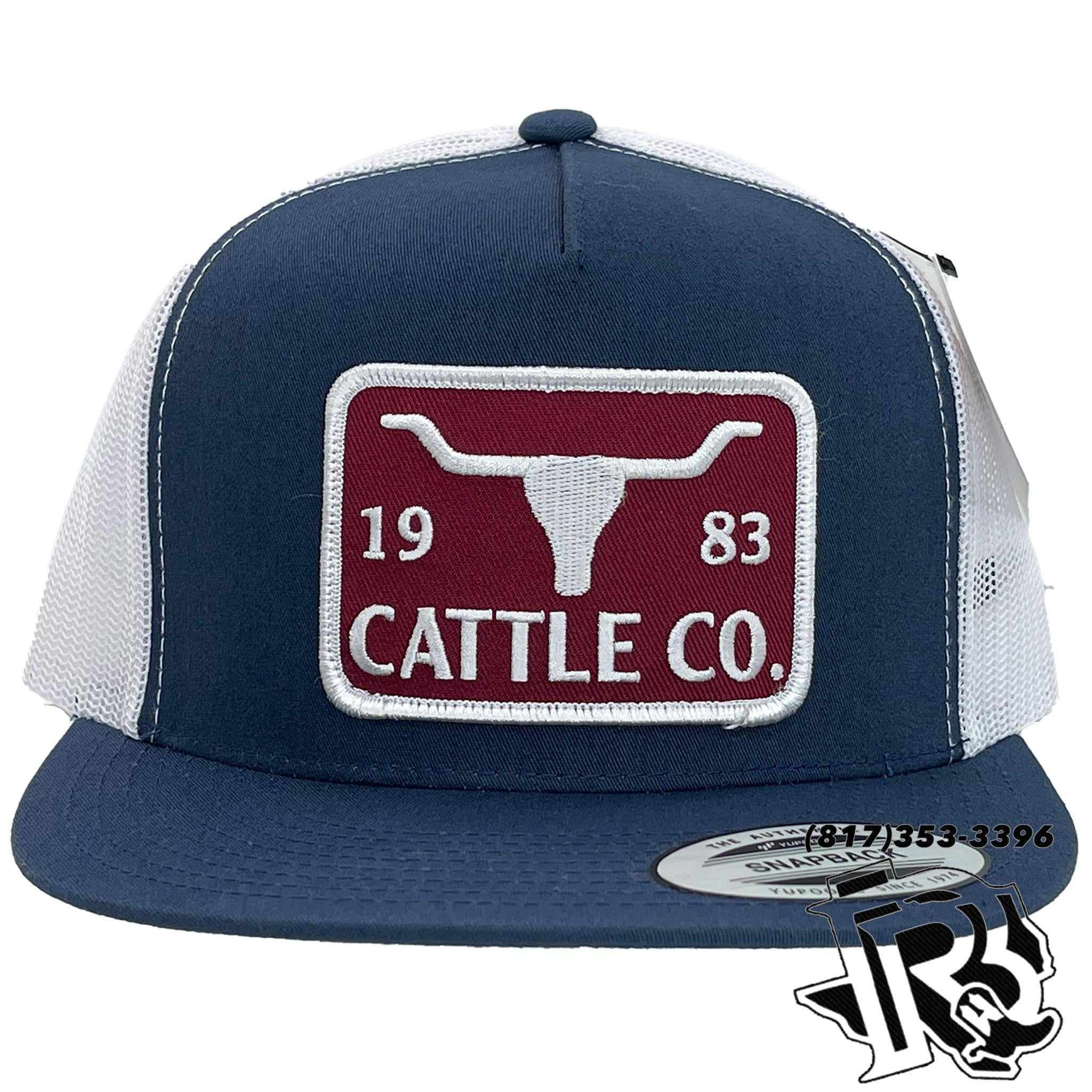 WHISKEY BENT HAT CO | OLD SCHOOL BULL HEAD NAVY/WHITE
