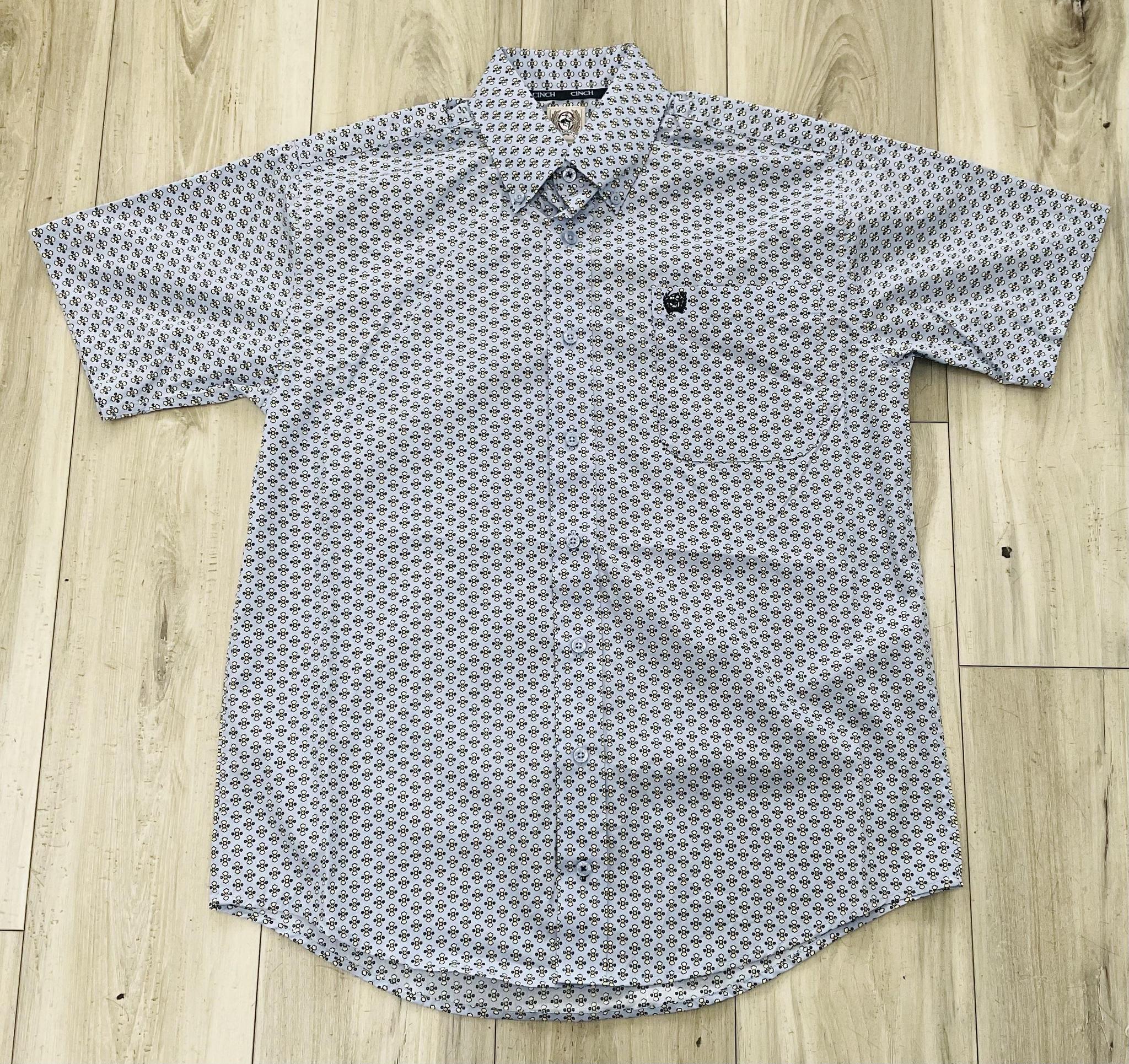 CINCH MEN’S SHORT SLEEVE LIGHT BLUE SHIRT | MTW1111515