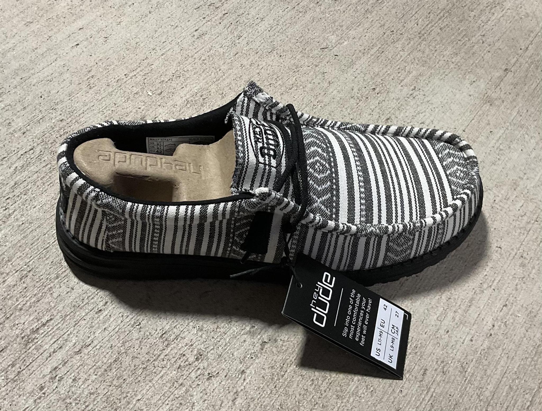 Mens hey dude Wally serape black gravel | 40017-OYB