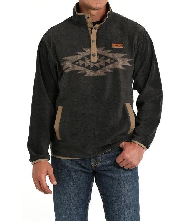 Cinch Men's Charcoal Polar Fleece Pullover | MWK1912001