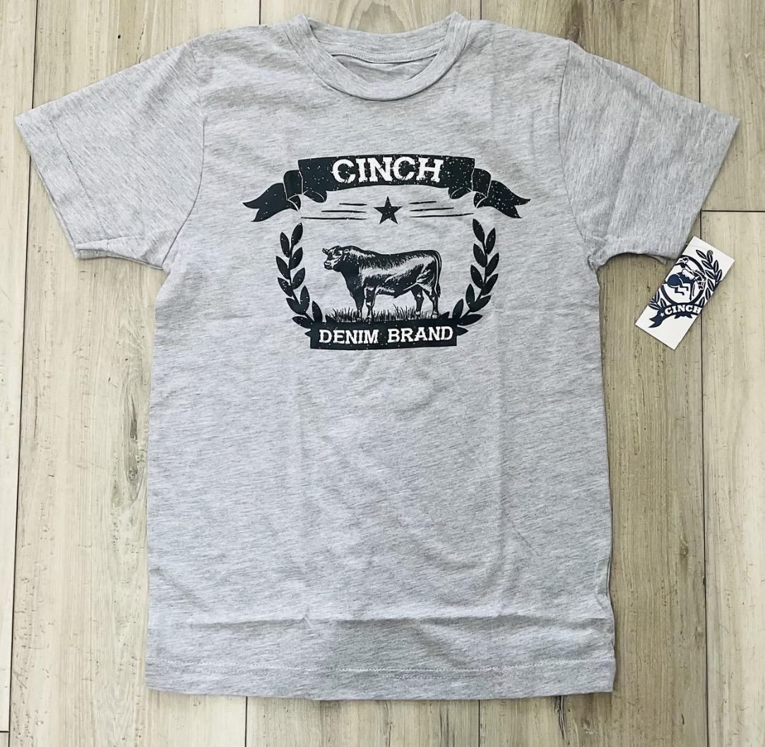 CINCH BOYS GRAY TEE |MTT7670161