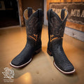 “ LIAM “ | MEN PYTHON MATTE BROWN ORIGINAL SQUARE TOE DENVER BOOTS
