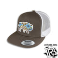 “ AZTEC BUFFALO “ | RED DIRT COMPANY CAP BROWN WHITE