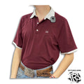 “ Nathan “ | MENS SHORT SLEEVE ARENAFLEX POLO BURGUNDY CINCH