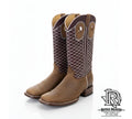 SQUARE TOE MEN BOOTS LIGHT BROWN MEN WESTERN BOOTS