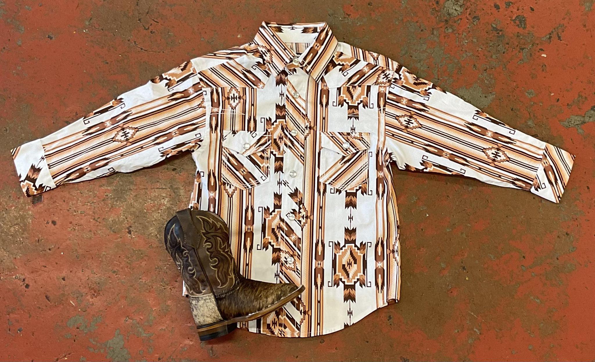 RRCB BOYS AZTEC B LONG SLEEVE NATURAL ROCK & ROLL |RRBS2SRZ7S