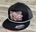 LAZY J RANCH BLACK IRON HORN CLASSIC ROPE TRUCKER HAT