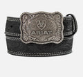 Ariat Tooled Double Stitch Black Accessories Belt Kids |A1309701