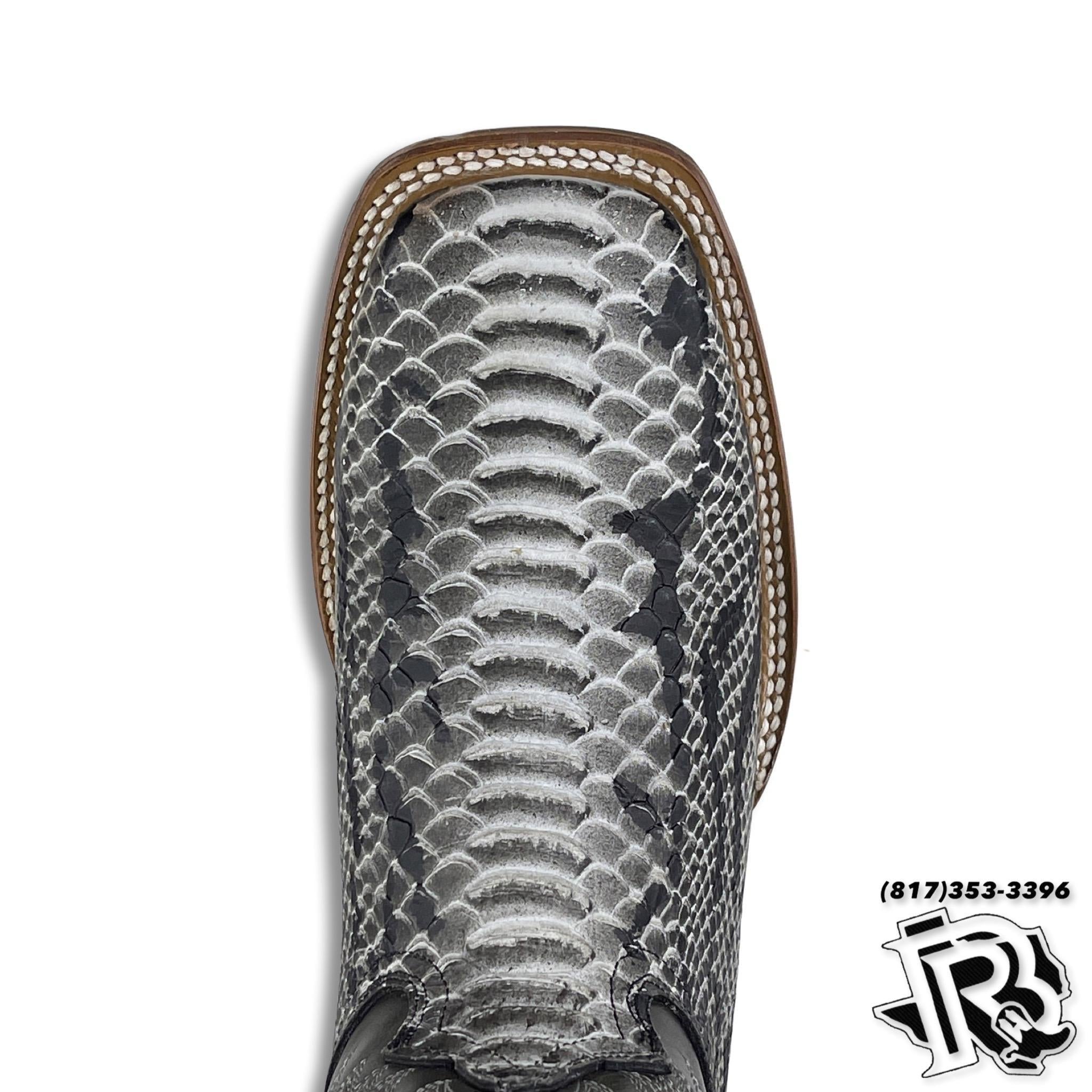 -PYTHON NATURAL PRINT | MEN SQUARE TOE WESTERN COWBOY BOOTS