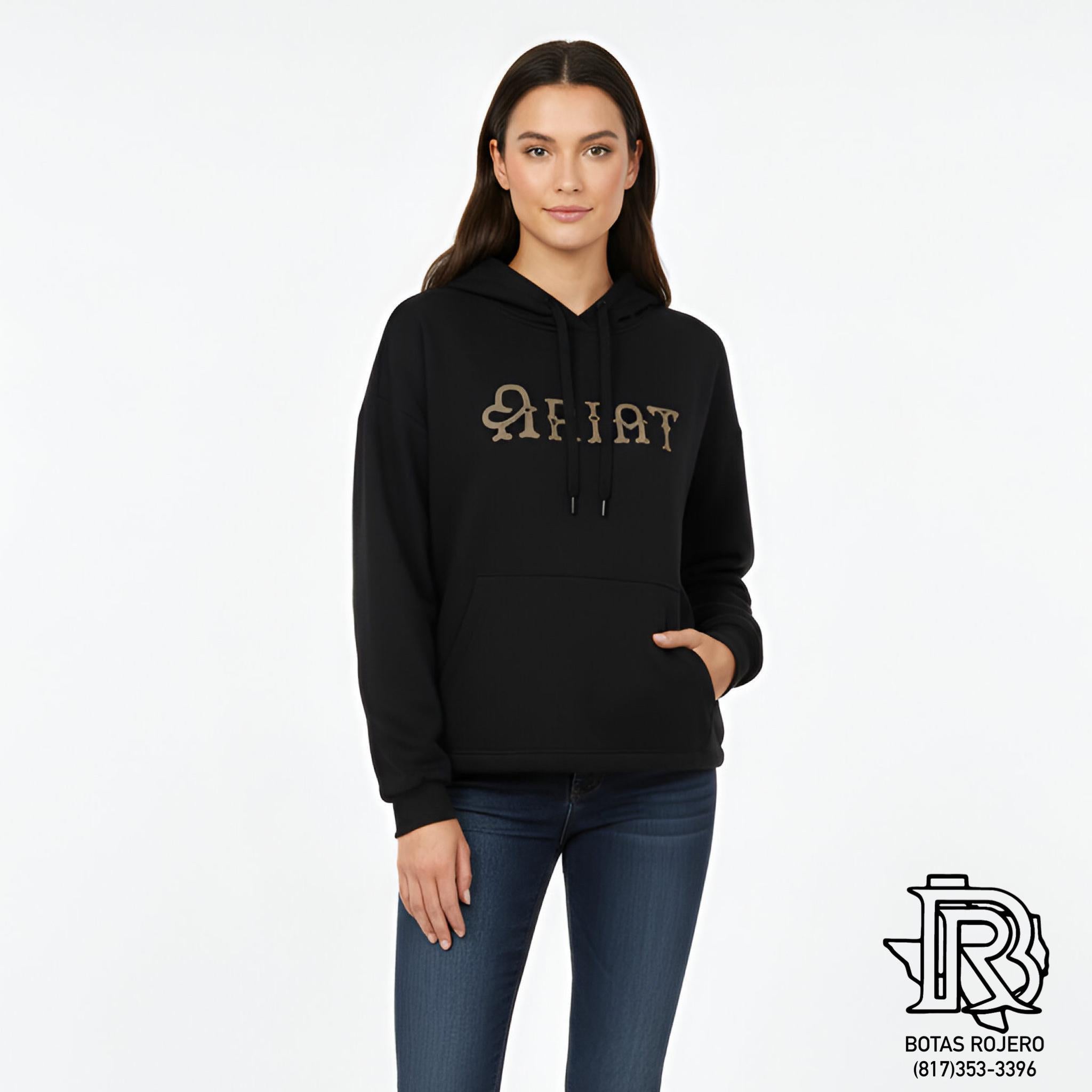 WOMEN’S BLACK ARIAT HOODIE (10052002)