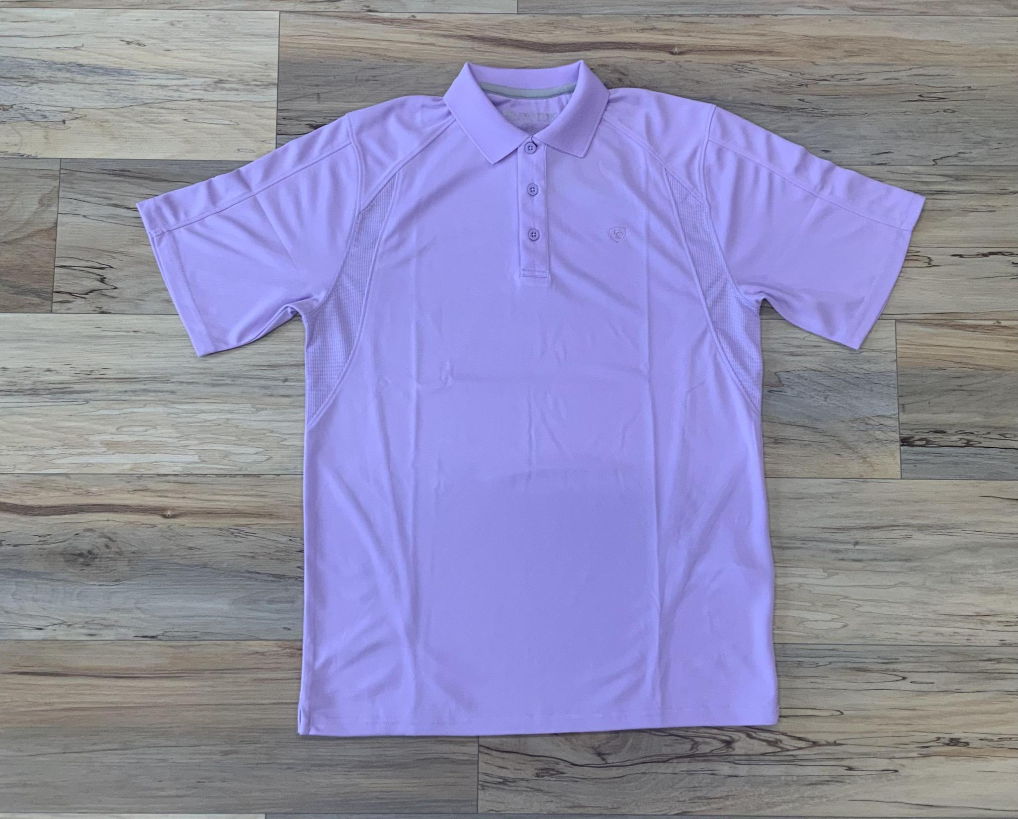 Mens ariat polo shirt plum shadow | 100449036
