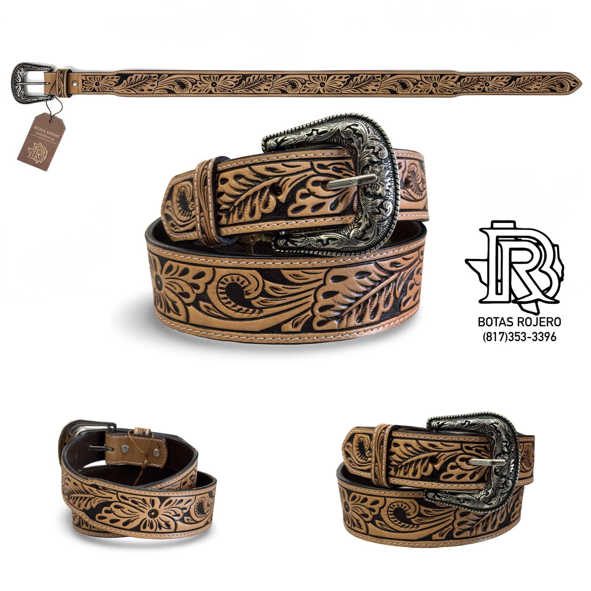 “ OAK TRAIL TOOLED “ IRON SPUR WESTERN BELT 1.75