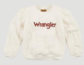 GIRL'S WRANGLER COZY SHERPA PUFF SLEEVE PULLOVER IN SNOW WHITE |112317732
