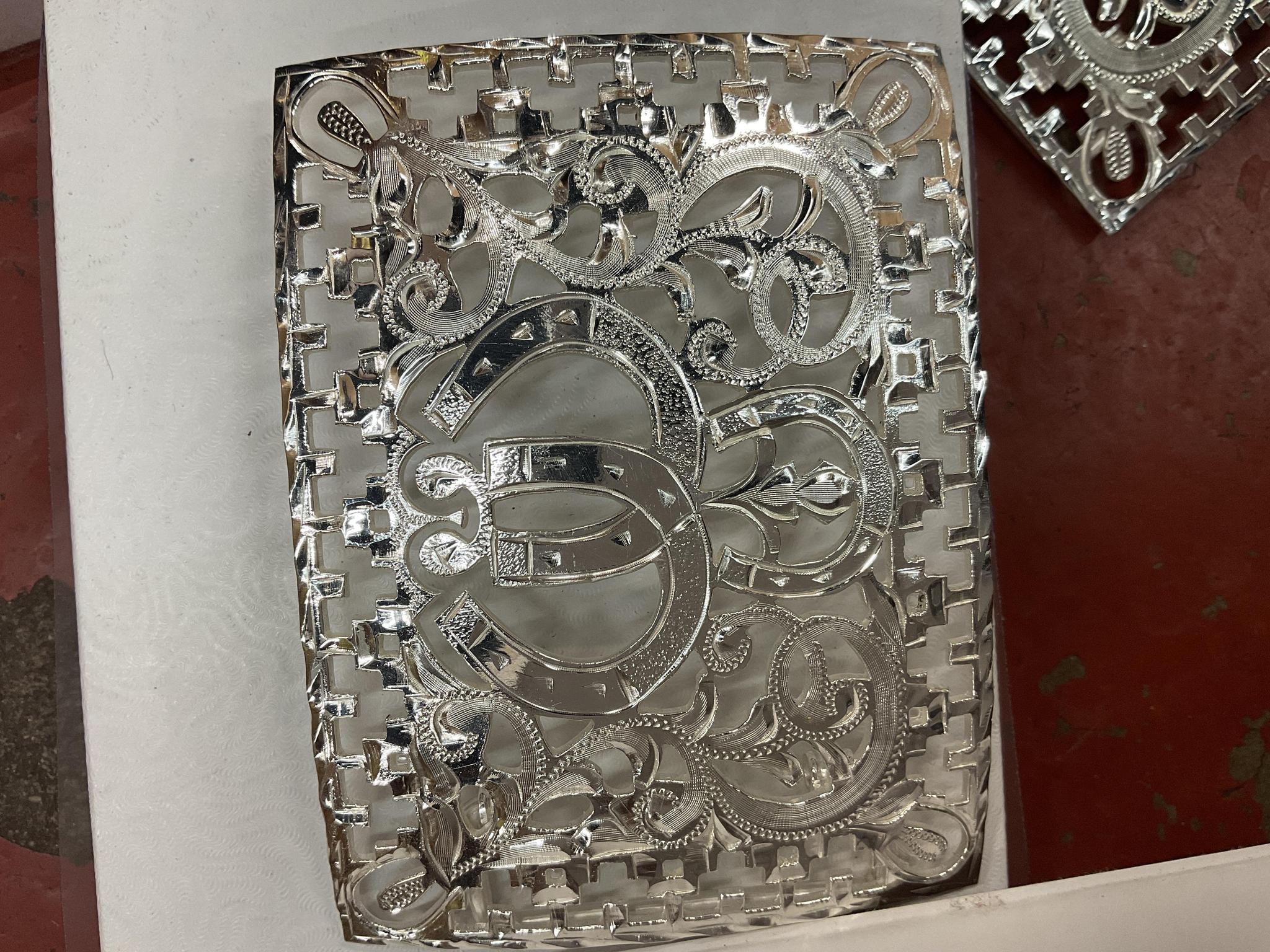 ThreeTooled Silver Buckle
