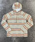 ROCK & ROLL: MENS PRINTED PERFORMANCE TAUPE HOODIE | BM94T02084.